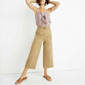 Madewell Women's Wide Leg Cropped Canvas Pants | Size 25
